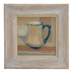 1983 American School, Oil on Canvas Still Life, "Pitcher"