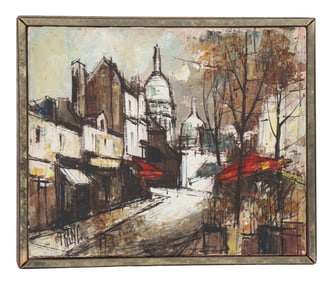 Francois Franc (1926-1989) French, Oil on Canvas, "Paris, Montartre Place du Tertre"