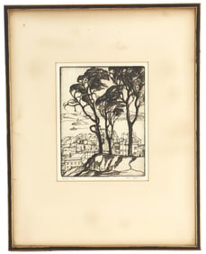 Gene Kloss (1903-1996)American, Etching, "Windy Day"