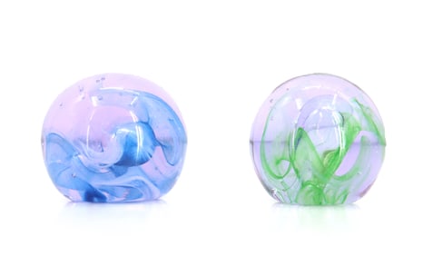 (2) Scottish Caithness Glass Mooncrystal Paperweights