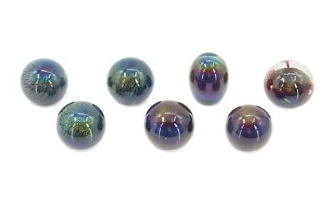 (7) Signed and Dated W.E. Porter Art Glass Paperweights