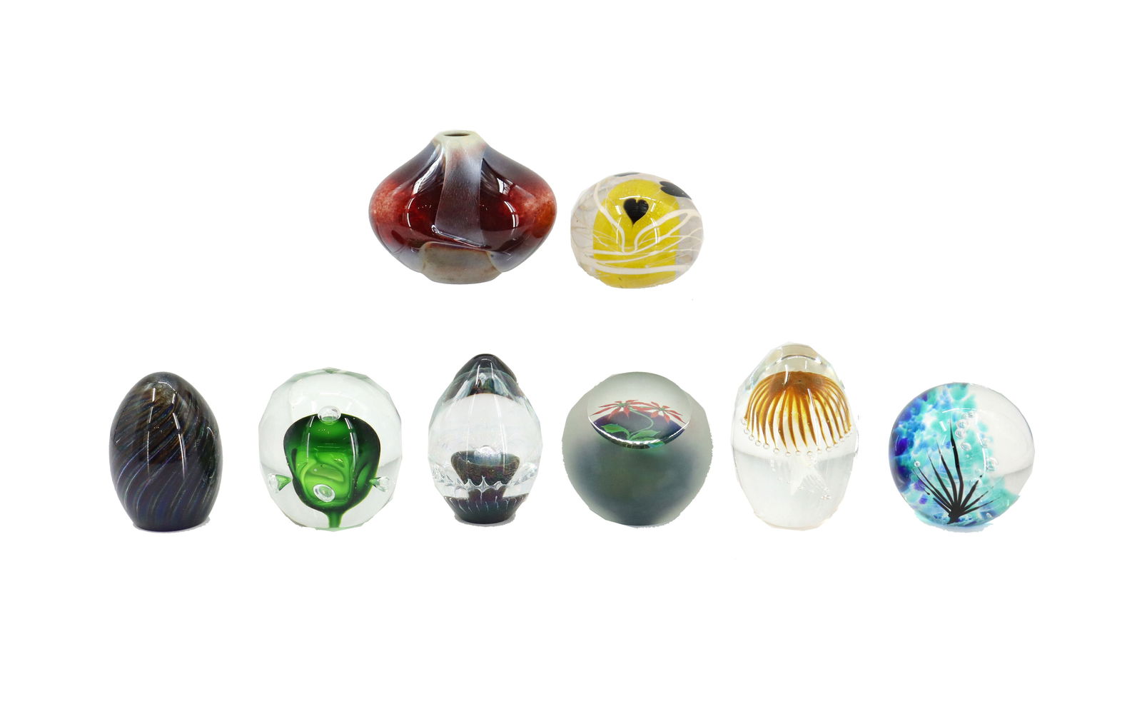 (8) Various American Studio Art Glass Paperweights (1 of 19)