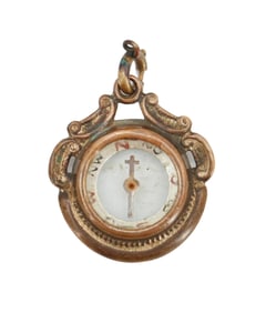 Vintage Gold Filled Compass Fob
