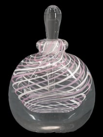 Signed European Art Glass Perfume Bottle