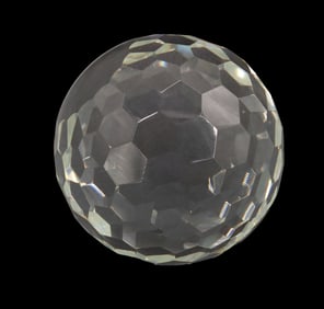 Geodesic Hexagonal Pattern Sphere Glass Paperweight