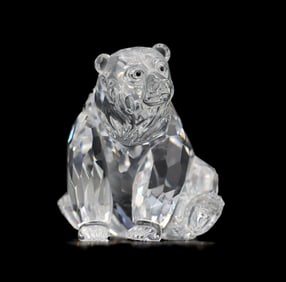 Swarovski Cut Crystal Grizzly  Bear with Original Box