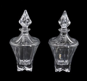 (2) Lenox Ovations Oasis Crystal Decanters