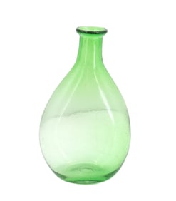 Green Bubble Pattern Depression Glass Bocksbeutel Bottle