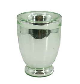 Czechoslovakian Green Mercury Glass Vase