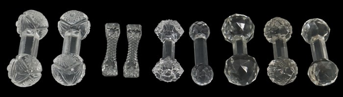 (9) Cut Glass Crystal Knife Rests