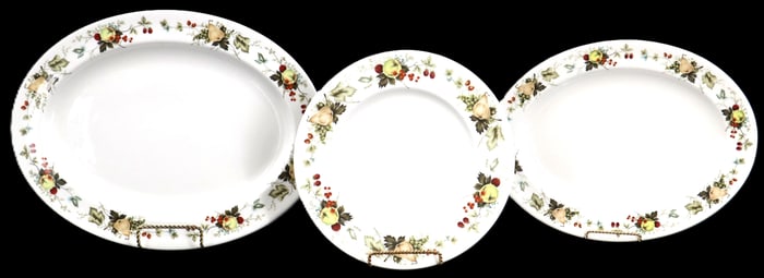 (3) Royal Doulton English Translucent China Platters