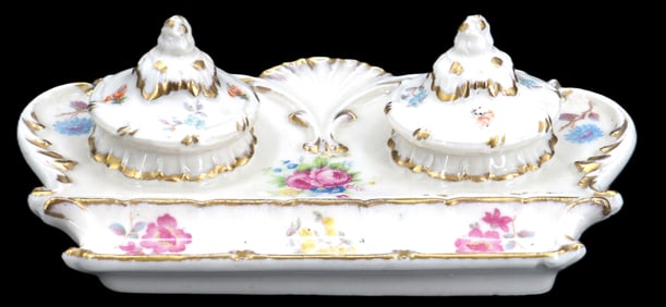 Bethwood Royal China Porcelain Double Inkwell
