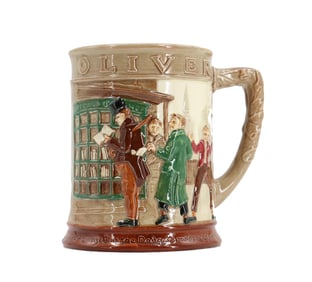 English Royal Doulton 1949 Oliver Twist Ceramic Motto Jug