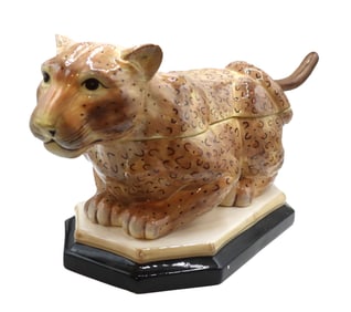 Raymond Waites Cheetah Punch Bowl - As Is