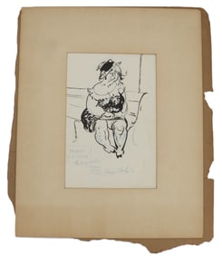 George Rife Clark (1902-1981) American, Double-Sided Illustrations Ink on Paper