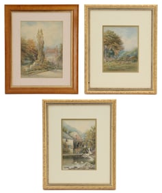 (3) George Fall (Circa 1848-1925) British, Watercolors