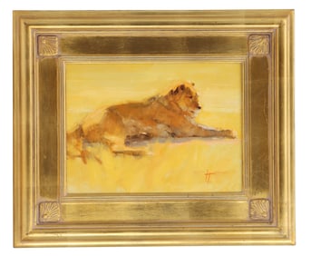 Gilt Framed and Signed Impressionist Wildlife Oil on Canvas