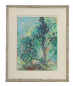 Selma Gorlin (1914-2001) American, Post-Impressionist Landscape Oil on Board