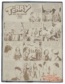 Milton Caniff (1907-1988) American, Signed Comic Page Print
