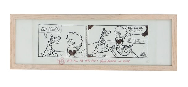Chris Browne (1952-2023) American, Signed and Personalized Framed Cartoon Strip