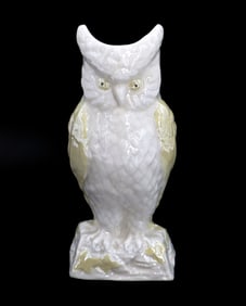 Irish Belleek Porcelain Owl Figurine