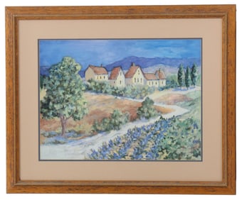 Charlene Winterle Olson (Born 1933) American, Gouache on Paper