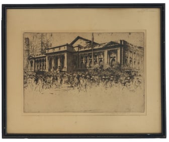 Jan C. Vondrous (1884-1970) Czech/American, Antique Framed Etching