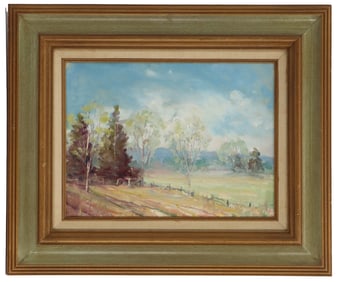 A.C. Legg (20th Century) American, Landscape Oil on Canvasboard
