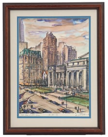 Signed 1964 New York City Lithograph