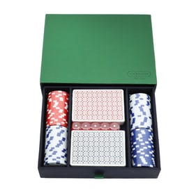 Unopened Coach Poker Set With Original Leather Box