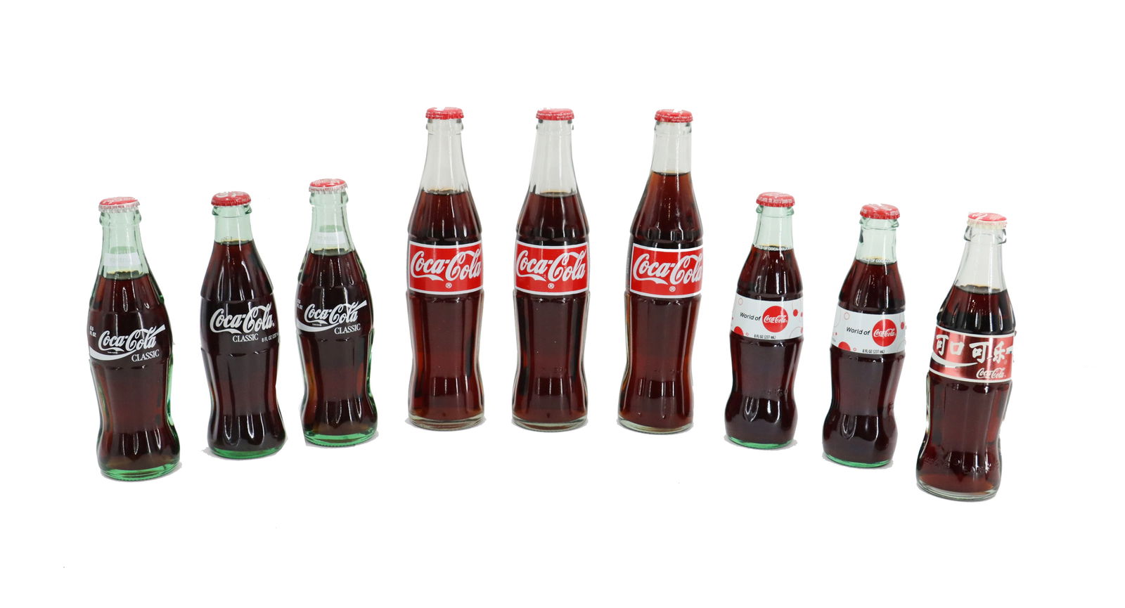 (9) Vintage McDonalds International Sealed Glass Coca-Cola Bottles (1 of 18)
