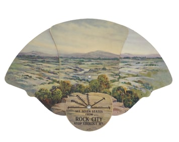 Georgia Rock City Gardens Souvenir Hand Fan from the 1940s