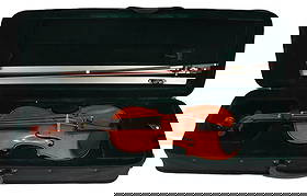 Antique Refurbished Polish Violin with New Fabric Case and Bow: Antique Refurbished Polish Violin with New Fabric Case and Bow. No visible markings within. Case Size: 31 x 11 x 5 in.