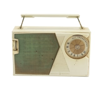 Vintage GE Transistor Radio in Leather Case
