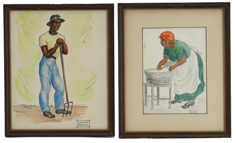 Lenore Hamer (1884-1960) African American, Watercolor on Paper
