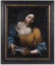 Important 17th Century Italian School Painting of Santa Lucia