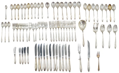 (76) International Sterling Flatware Set, "Prelude" Pattern - Gross 82.2 ozt.