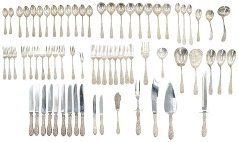 (70) Stieff Sterling Silver Piece Set - Gross 88.96 ozt.