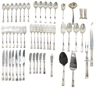 (52) Reed & Barton Classic Rose Sterling Silver Flatware - Gross 63.650 ozt.