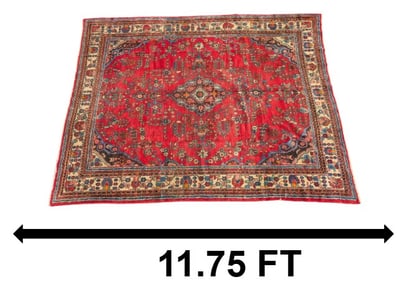 Large Early 20th Century Persian Hamadan Wool Carpet