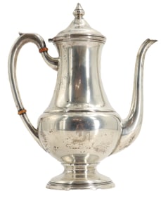 Marathon Jewelers Sterling Silver Coffee Pot - Gross 13.795 ozt.