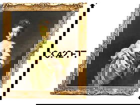 After Francis Cotes (1726-1770) English, Oil on Canvas: After Francis Cotes (1726-1770) English, Oil on Canvas. Titled "Mary Smith (née Cunliffe) as a child". Oil on canvas figural portraiture after the original work, depicting a youn