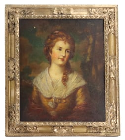19th Century English School, Portrait of a Young Lady, Oil on Canvas