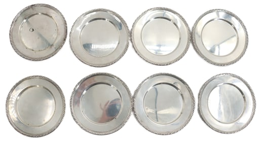 (8) Michael C. Fina Sterling Silver Plates - 24.065 ozt.