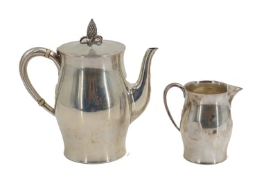 (2) Shreve, Crump, & Low Co. Paul Revere Tea Pot & Pitcher - 19.025 ozt.