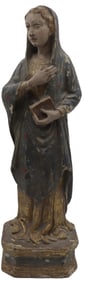 Antique Polychrome Sculpture of the Virgin Mary