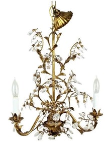 Gilt and Cut Glass Chandelier
