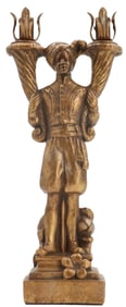 Bronze Blackamoor Nubian Candlestick Holder