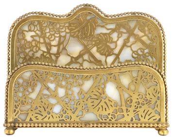 Tiffany Studios New York Grapevine Pattern Two-Slot Letter Holder