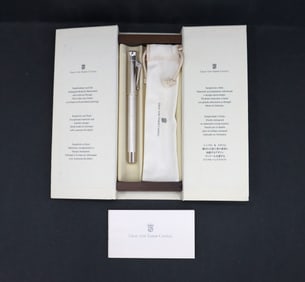 Graf von Faber-Castell Silvertone Guilloche Rhodium Ballpoint Pen